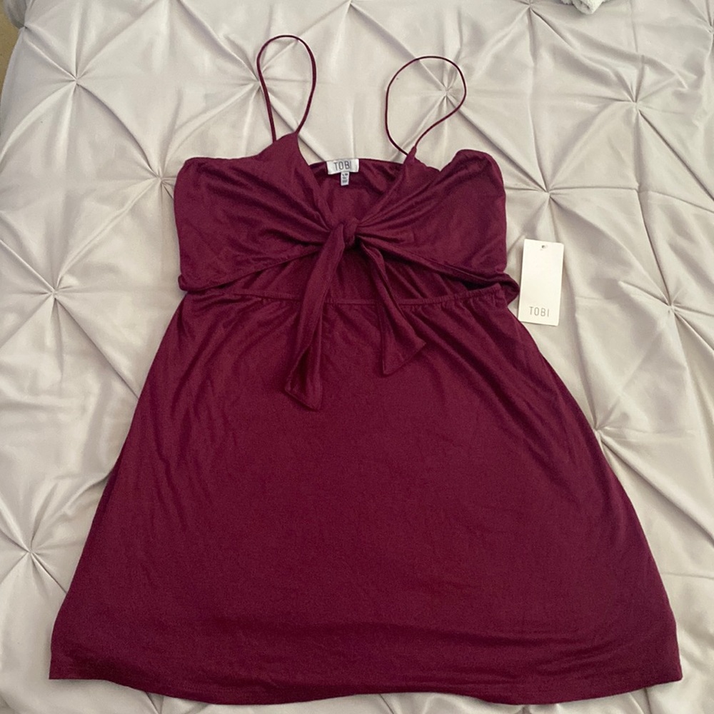 Maroon Tobi mini dress